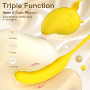 Cute Mango-Shaped Triple Function Sucking Vibrator - Image 9