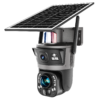 Dual Lens Wireless CCTV Outdoors Solar Panel Night Vision Camera