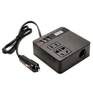 120W Car Inverter 12V 24V DC 11V 220V AC Quick Charging QC 3.0 USB Charger Cigarette Lighter Power Supply Adapter Copper Plastic