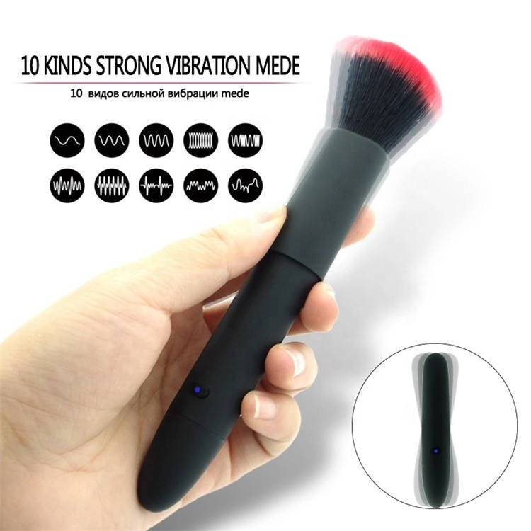 Soft Silicon Makeup Brush Female Vibrators with 10 Modes - Image 3