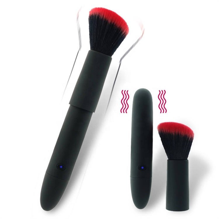 Soft Silicon Makeup Brush Female Vibrators with 10 Modes