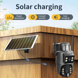 4G WIFI Dual Lens Solar Camera Motion Sensor Night Vision IP66 6MP - Image 3