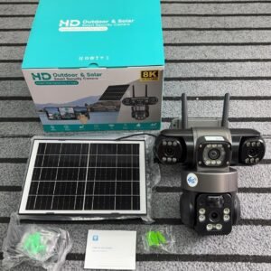 4G LTE Solar Security Camera IP66 Weatherproof Triple-Lens HD Outdoor CCTV Camera - Image 4