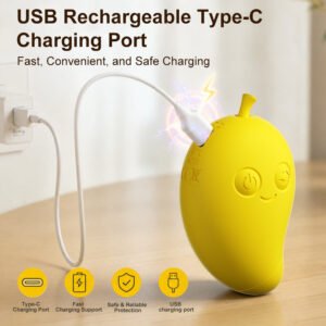 Cute Mango-Shaped Triple Function Sucking Vibrator - Image 7