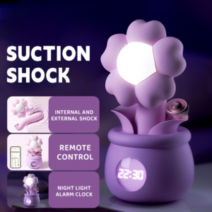 Flower Suction Female Vibrator with Smart Clock Base - Image 3