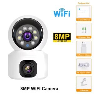 3MP WiFi Camera with Dual Screens Baby Monitor Night Vision Indoor Security IP Camera - Image 4