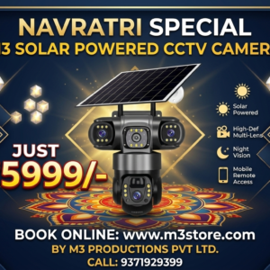 Alternative view of 4G LTE Solar Security Camera IP66 Weatherproof Triple-Lens HD Outdoor CCTV Camera
